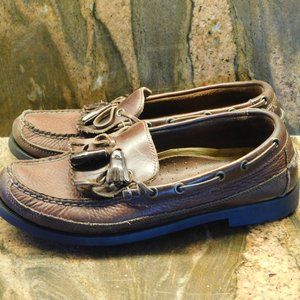 Sperry Top Siders Boat Shoes Brown Leather Sz 9.5M